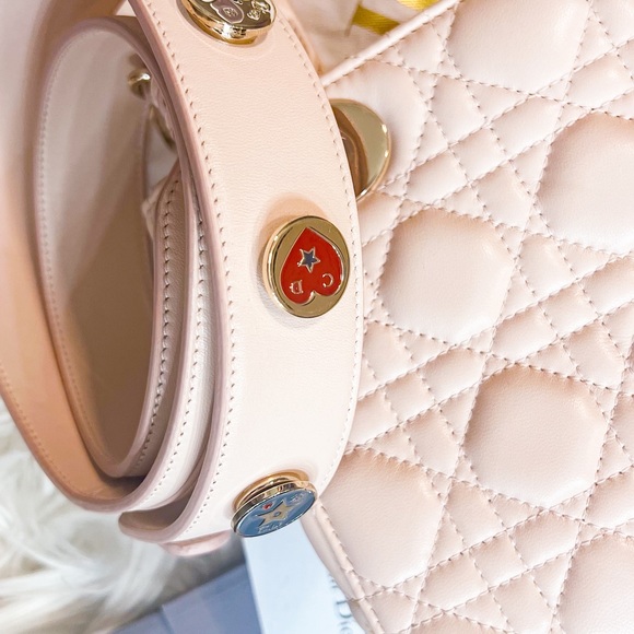SOLD 💯 Authentic Lambskin Cannage Lady Dior Small Light Pink - Picture 7 of 10